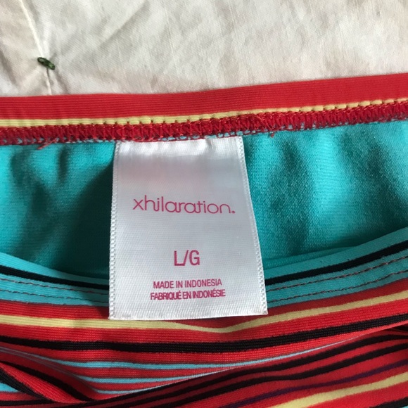 Red Striped Xhilaration Bikini Swimsuit Large - Picture 2 of 4